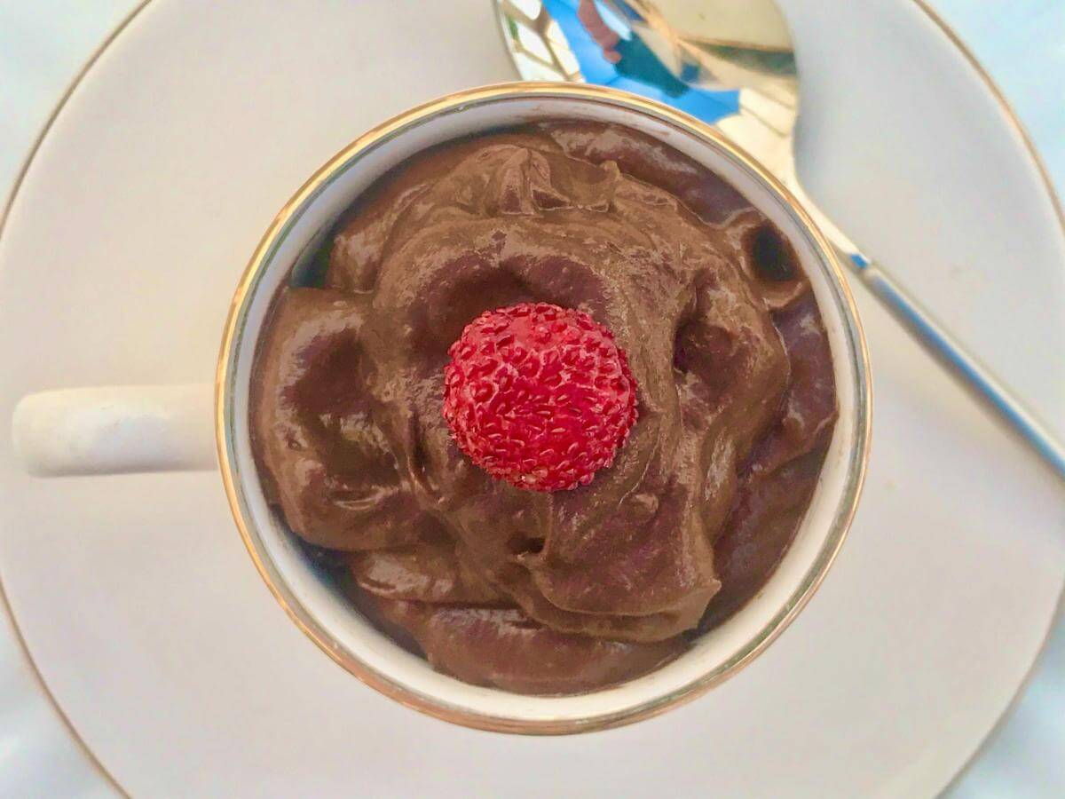 Chocolate mousse made with avocado