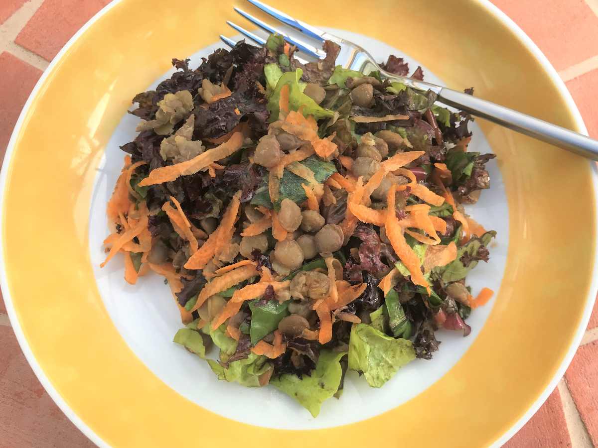 Balsamic lentil salad