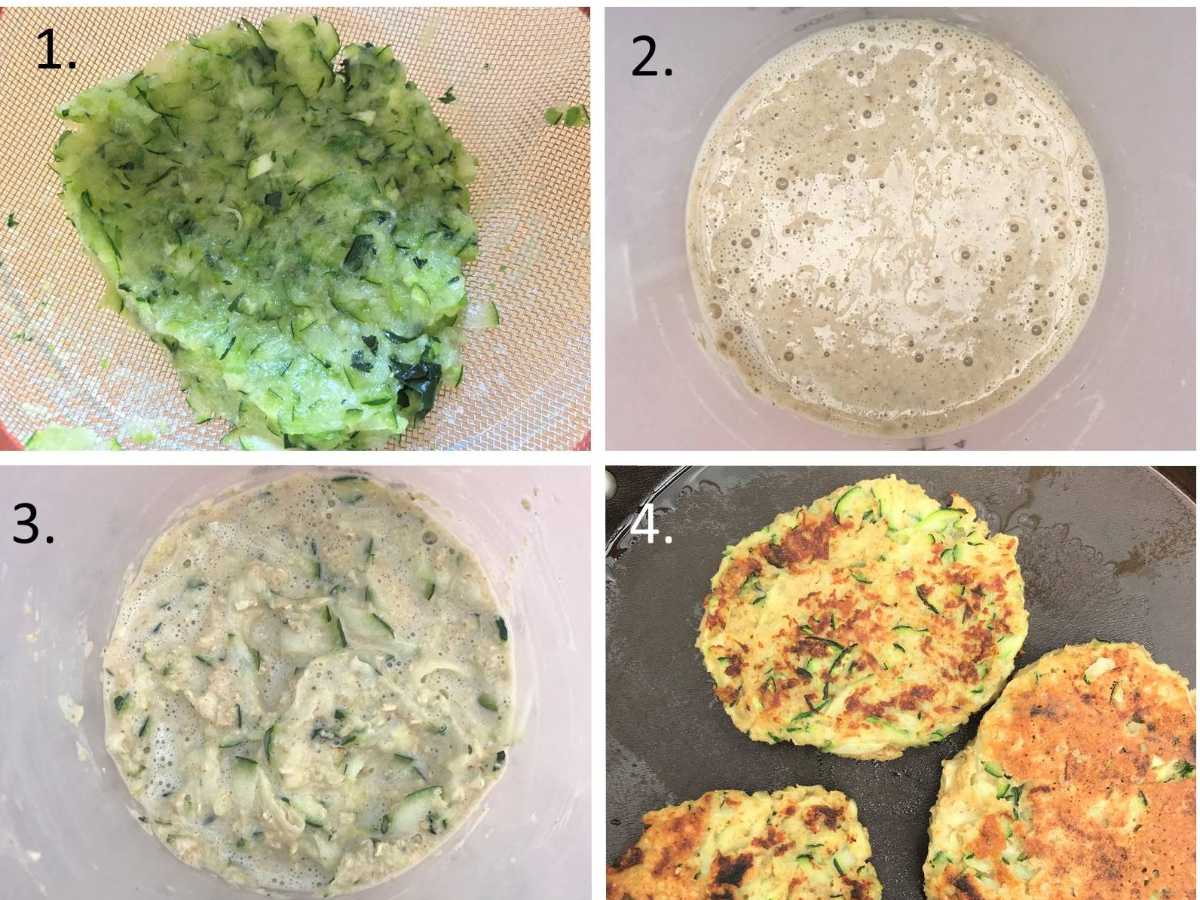 How to make courgette pancakes
