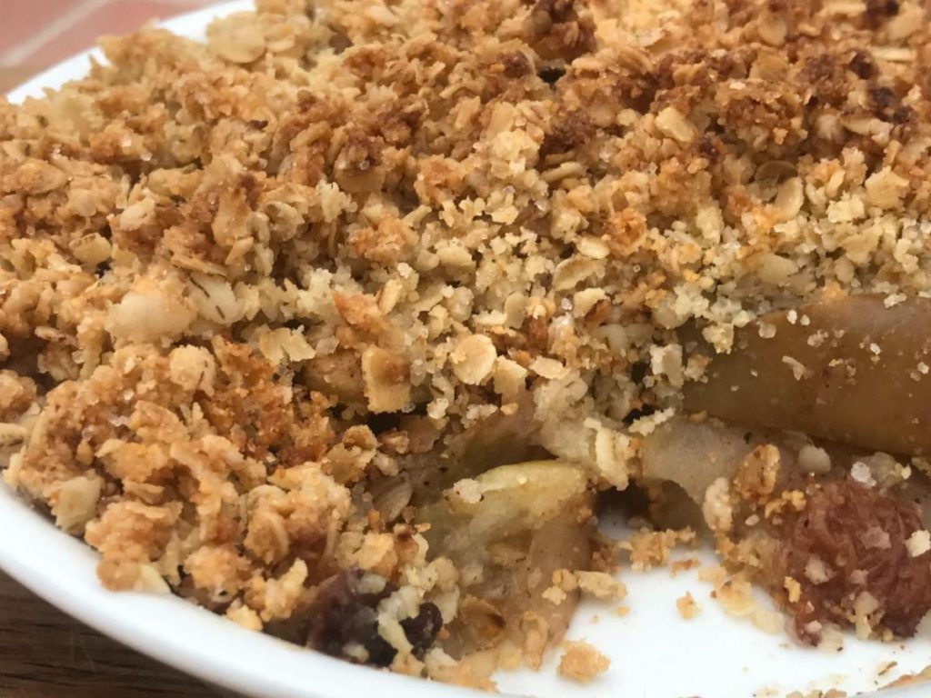 Apple and Almond Crumble healthy and delicious Cinnamon and Kale