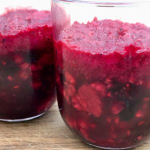 Healthy summer pudding