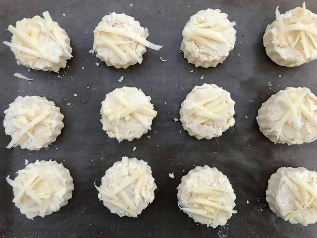 Cheese scones ready for baking
