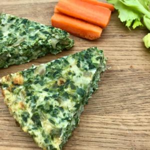 Crustless spinach quiche