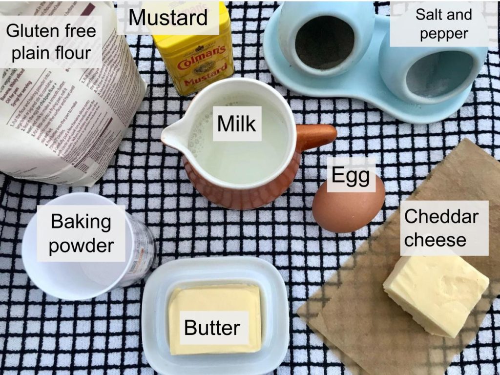 Ingredients for GF cheese scones