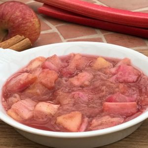 Stewed rhubarb and apple