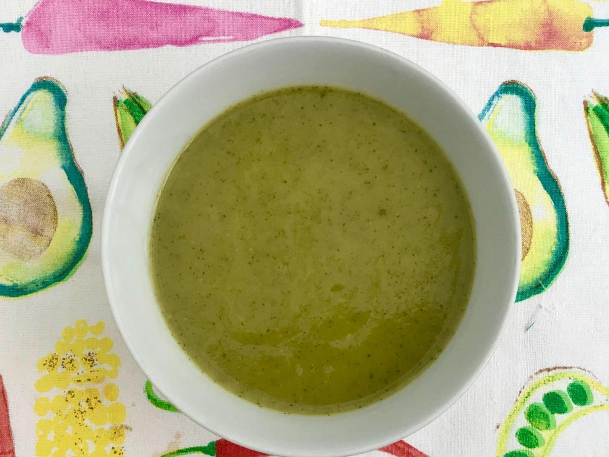 Healthy courgette soup