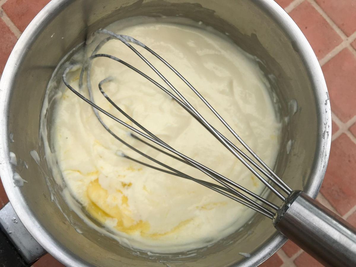 Whisk butter into hollandaise