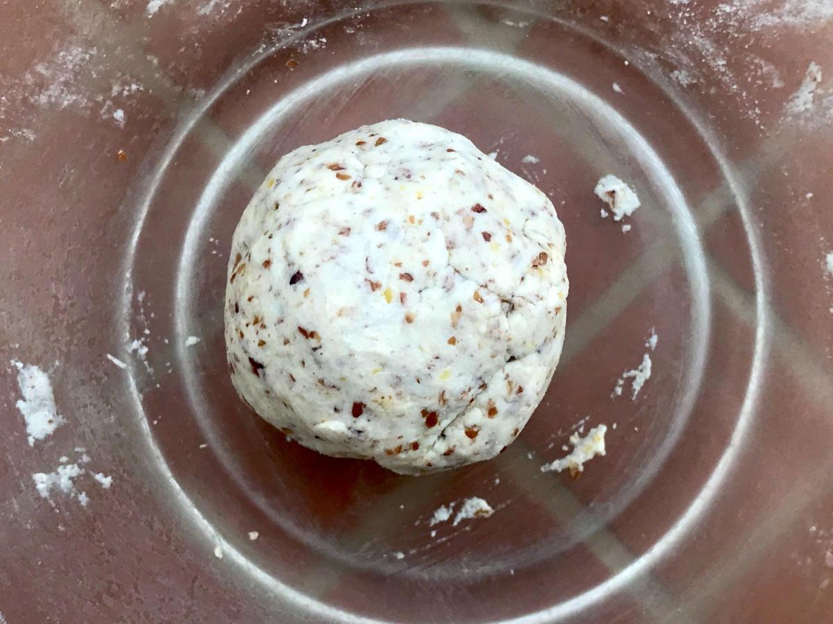 Ball of GF dough in bowl