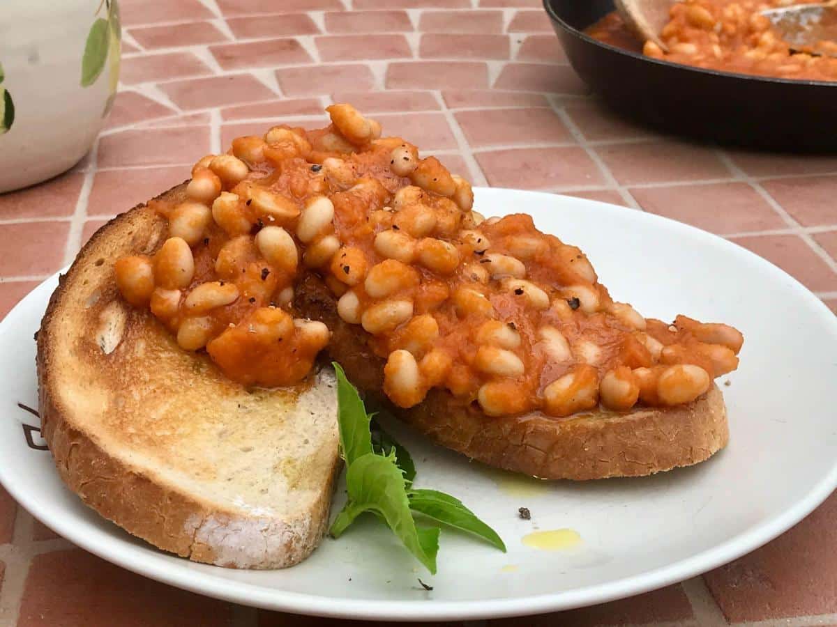 Homemade beans on toast