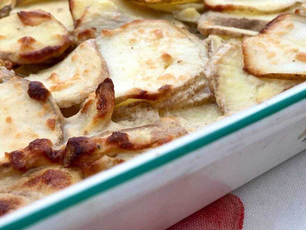 Low Fat Dauphinoise Potatoes Cinnamon and Kale