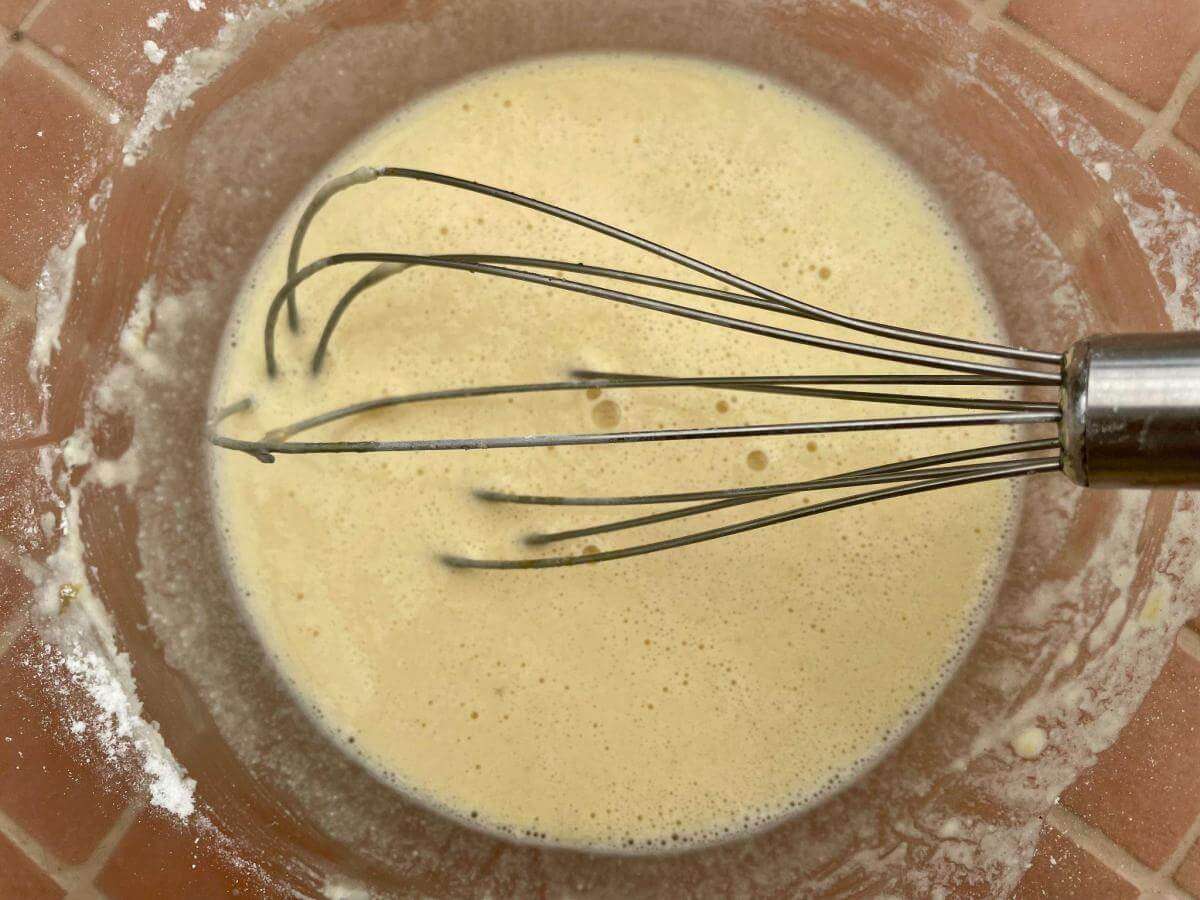 GF Scotch pancake mixture in bowl.