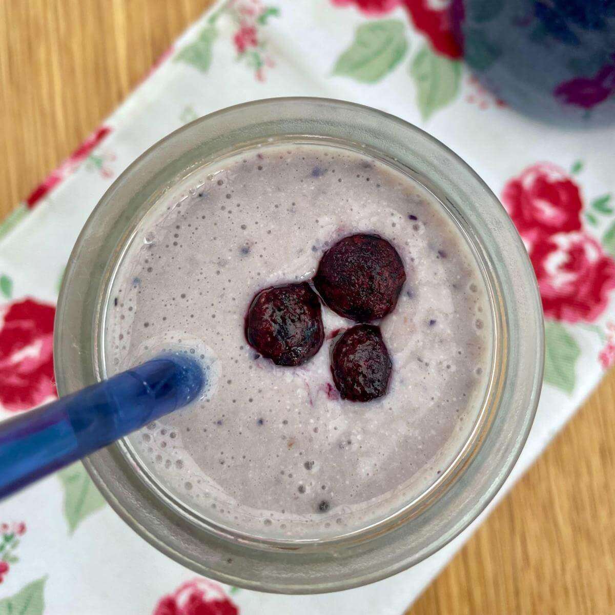 Cottage Cheese Smoothie (High Protein) Cinnamon and Kale