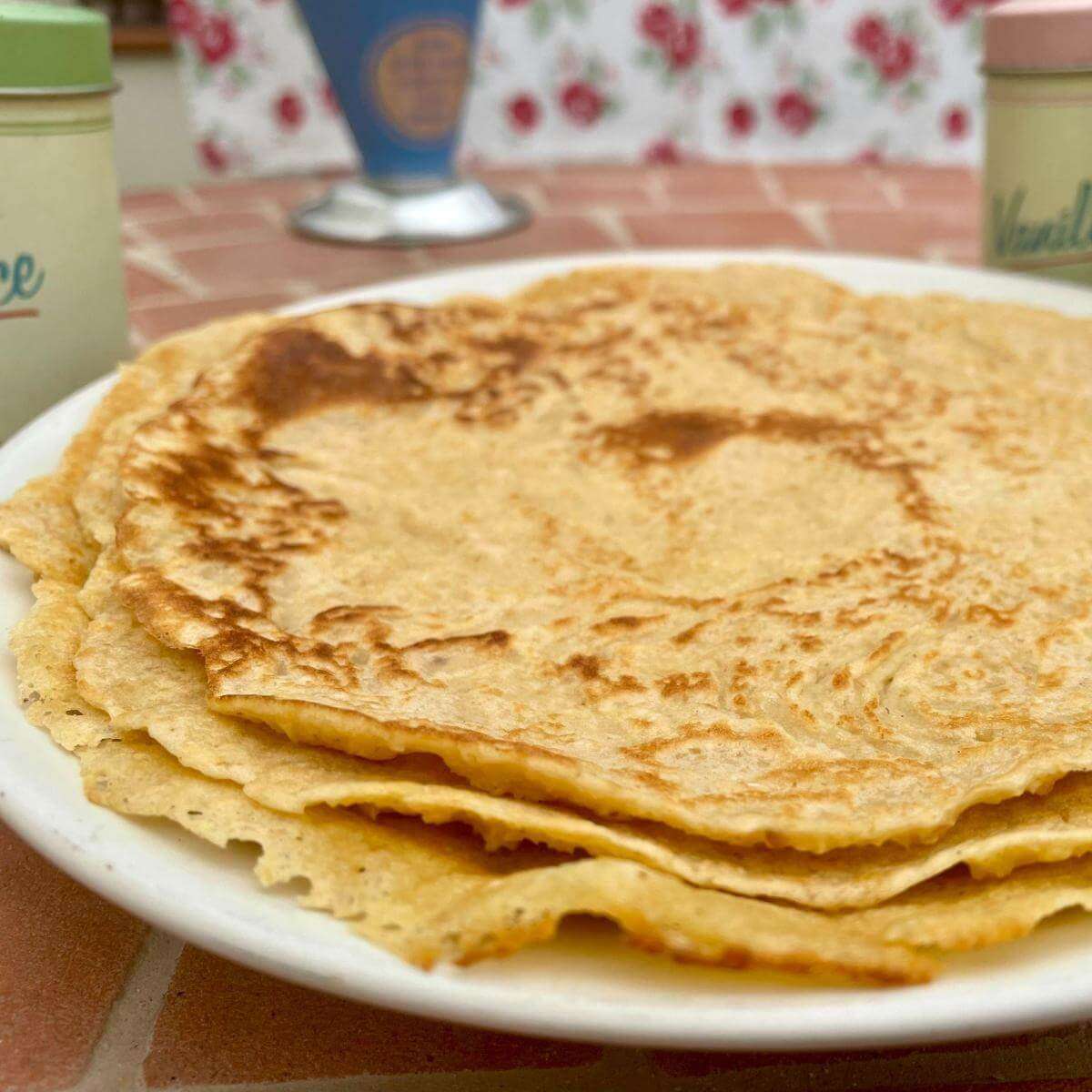 Oat Flour Crepes Cinnamon and Kale