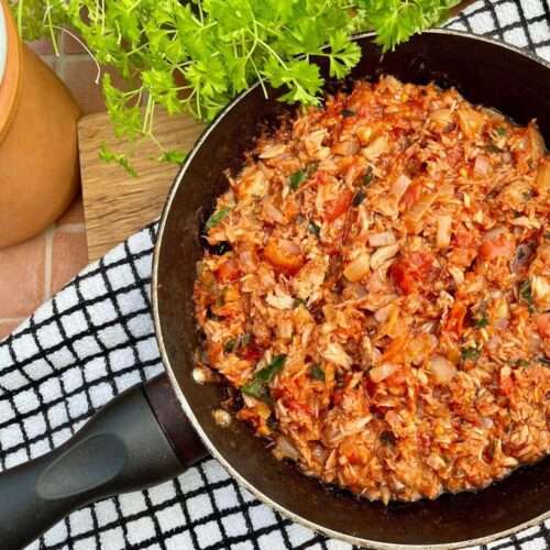 Tuna Bolognese Cinnamon and Kale