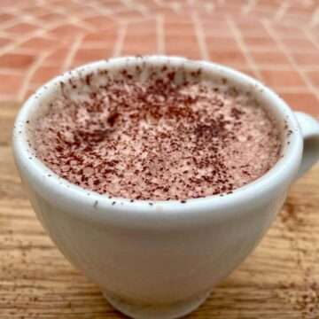 Oat milk hot chocolate.