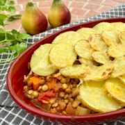 Lentil hotpot with potatoes.