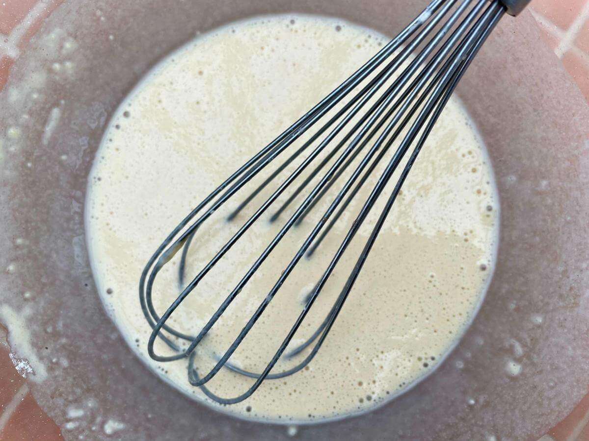Dairy free Yorkshire pudding batter.