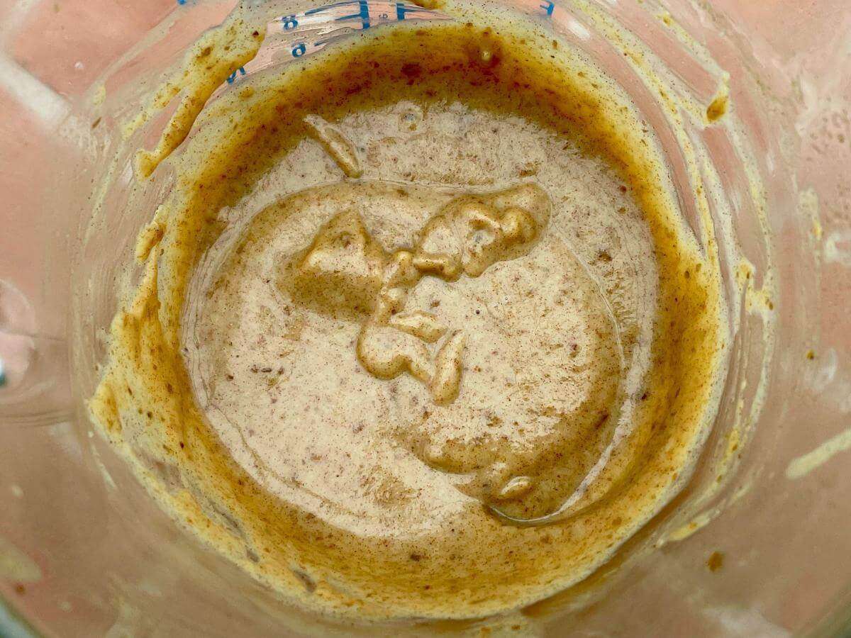 Healthy toffee sauce in jug.