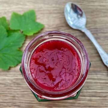Redcurrant coulis.