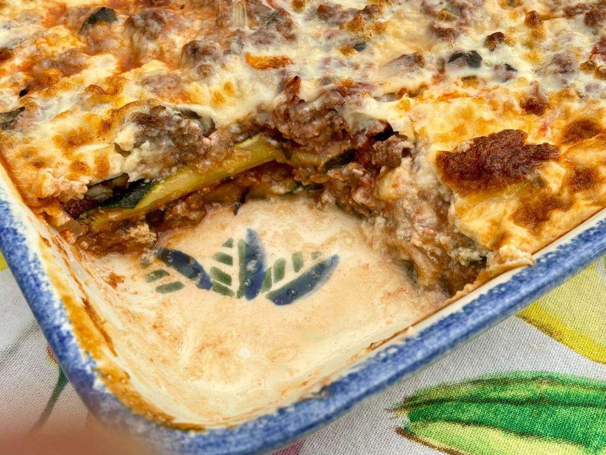 Dish of healthy moussaka