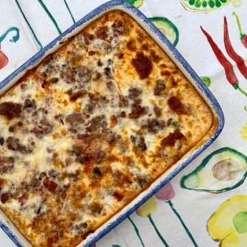 Healthy courgette moussaka.